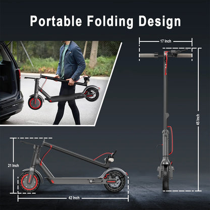 ES80 350W 8.5' Foldable Electric Scooter for Adults, 21 Miles Range UL2272