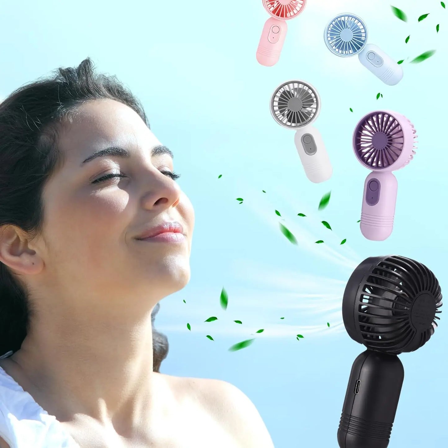 Usb Rechargeable Eyelash Fan, 1 Count Portable Handheld Fan with 3-Speed Wind Adjustment, Personal Multifunctional Fan for Travel, Bedroom, Usb Charging Fan, Usb Cooling Fan, Cordless Fan