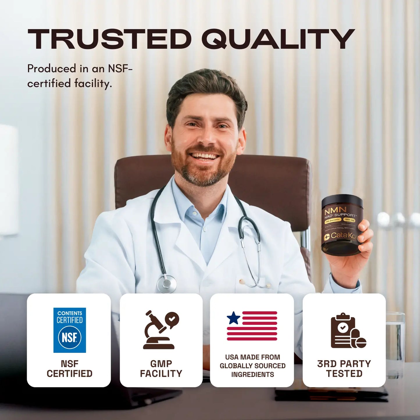 Cata-Kor NMN Supplement – 1000 Mg | Quercetin | TMG | Resveratrol Complex – Supports Cellular Energy & NAD+ Levels - Vitamin Dietary Supplement Healthcare