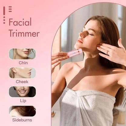 Electric Bikini Trimmer for Women, Rechargeable 2 in 1 Body & Facial Hair Removal, Waterproof Wet & Dry Use Trimmer for Women