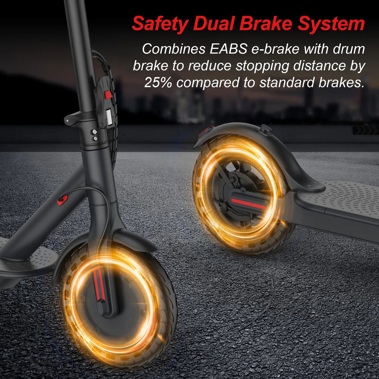 Electric Scooter – 19 MPH Max Speed, , 8.5" Honeycomb Solid Tires, 350W Motor, 12/16/21Miles Range, Foldable Design, Dual Braking System & App Control