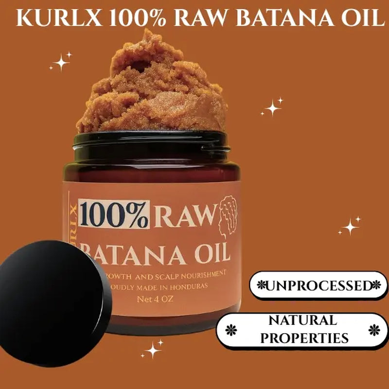 Raw & Unprocessed Batana Oil from Honduras - Natural Hair Growth & Scalp Nourishment - 4 Oz - Proudly Made in Honduras - Unprocessed & Authentic