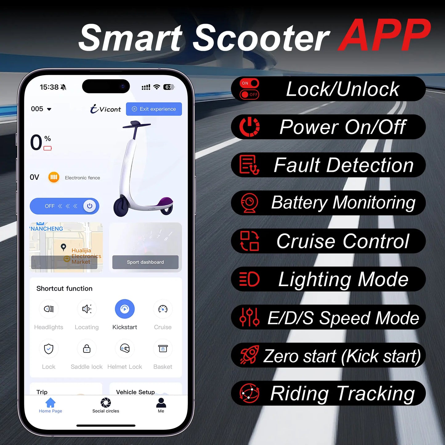 Electric Scooter – 19 MPH Max Speed, , 8.5" Honeycomb Solid Tires, 350W Motor, 12/16/21Miles Range, Foldable Design, Dual Braking System & App Control