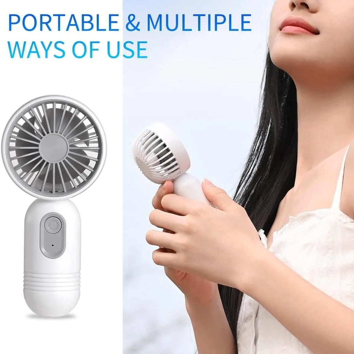 Usb Rechargeable Eyelash Fan, 1 Count Portable Handheld Fan with 3-Speed Wind Adjustment, Personal Multifunctional Fan for Travel, Bedroom, Usb Charging Fan, Usb Cooling Fan, Cordless Fan