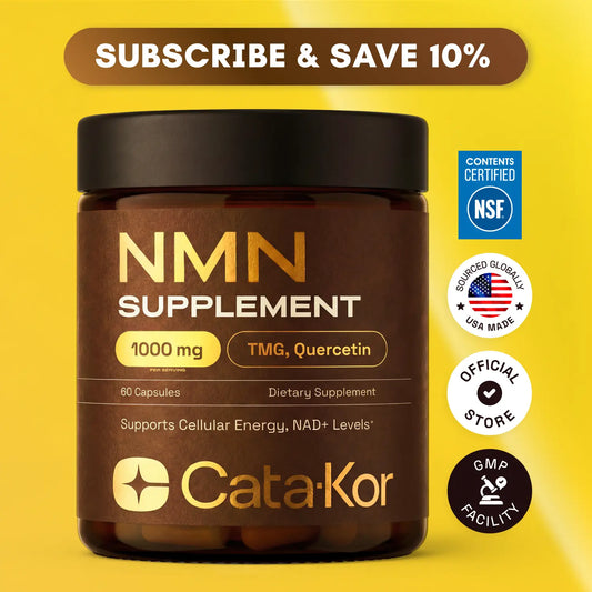 Cata-Kor NMN Supplement – 1000 Mg | Quercetin | TMG | Resveratrol Complex – Supports Cellular Energy & NAD+ Levels - Vitamin Dietary Supplement Healthcare
