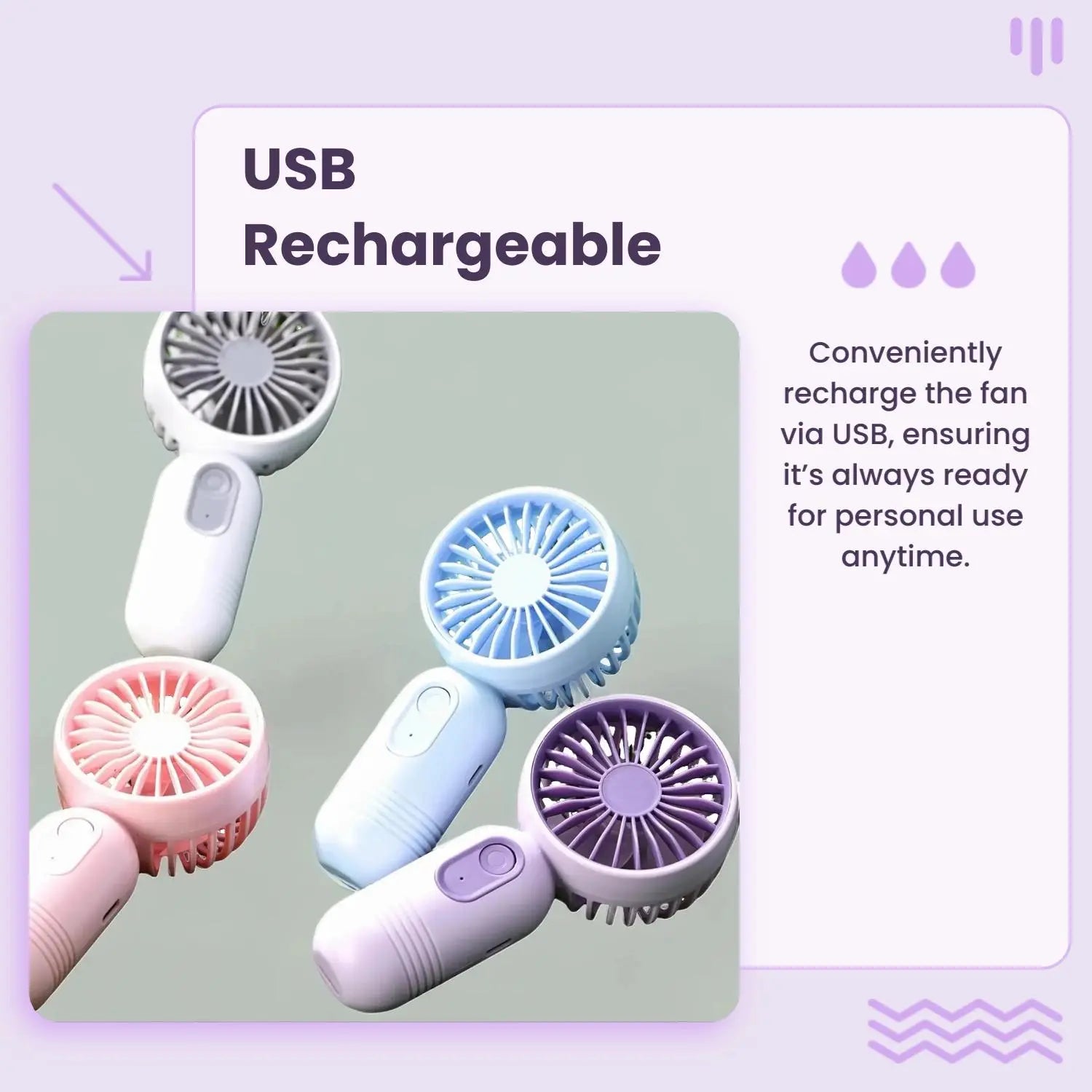 Usb Rechargeable Eyelash Fan, 1 Count Portable Handheld Fan with 3-Speed Wind Adjustment, Personal Multifunctional Fan for Travel, Bedroom, Usb Charging Fan, Usb Cooling Fan, Cordless Fan
