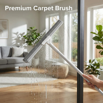 Multifunction Floor Squeegee, High-Density Silicone Magic Broom, Pet Hair Remover for Carpet, Window, Bathroom Kitchen Floor, Streak-Free Water & Dust Sweeper