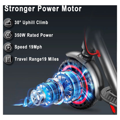 ES80 350W 8.5' Foldable Electric Scooter for Adults, 21 Miles Range UL2272